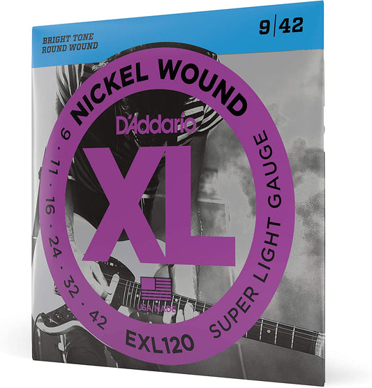 09-42 Super Light, XL Nickel Electric Guitar Strings 3-Pack