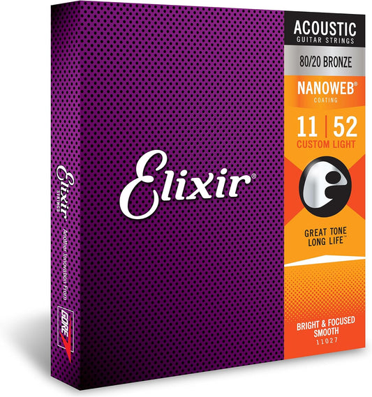 ELIXIR Acoustic Nanoweb 80-20 E11027 NANO 80/20 ACOUST CUSTOM/LIGHT 11-52