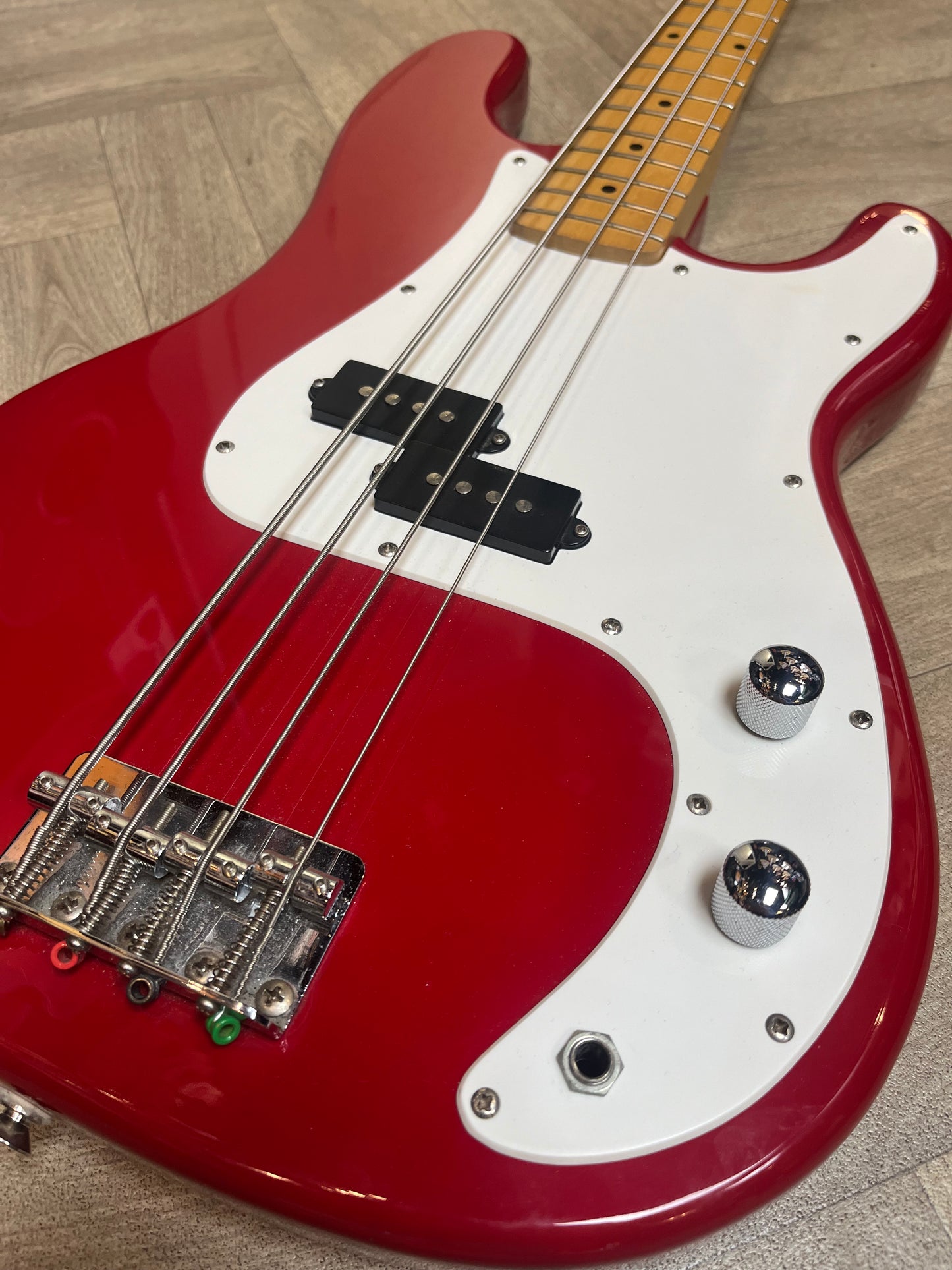 Refurbished Squier P Bass - Red
