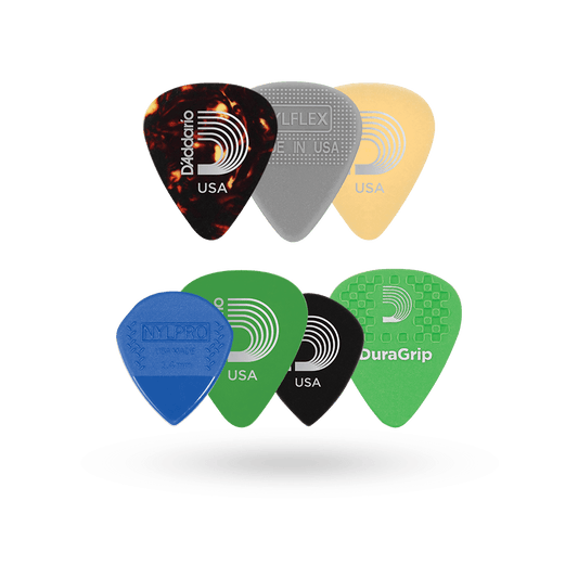 D'Addario Assorted Guitar Picks, 7-pack, Medium
