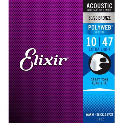 Elixir Acoustic Guitar Strings Polyweb 10/47