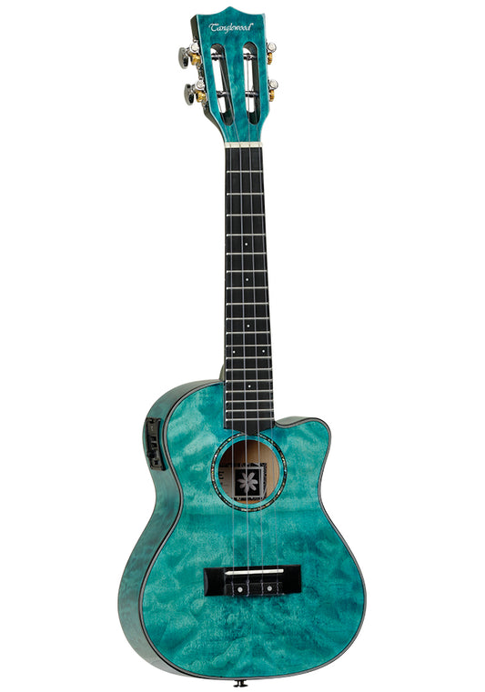 CONCERT UKULELE QUILTED MAPLE - TAHITIAN CORAL GLOSS
